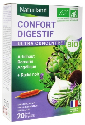 Naturland Confort Digestiv Bio 20 Fiole Buvabile de 10 ml