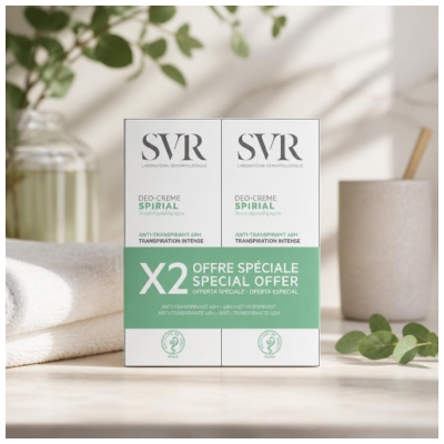 SVR Spirial Intensīvs Pretsviedru Krēms 48H 2 x 50 ml iepakojumā