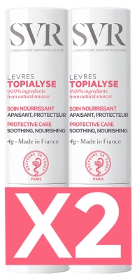 SVR Topialyse Lippenpflege Pack von 2 x 4 g