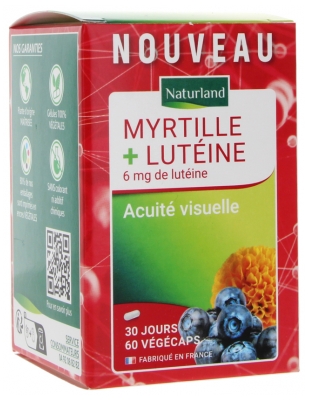 Naturland Myrtille + Lutéine 60 Végécaps