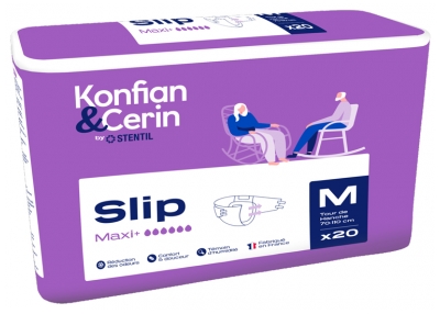 Stentil Konfian & Cerin Fralda Completa Maxi+ 20 Fraldas Completas para Adultos Tamanho M