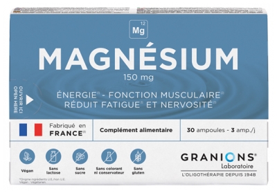 Granions Magnésium 30 Ampoules