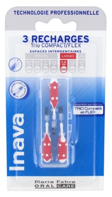 Inava Trio Brushes 3 Refills for Trio Compact/Flex - Size: ISO4 1,5mm