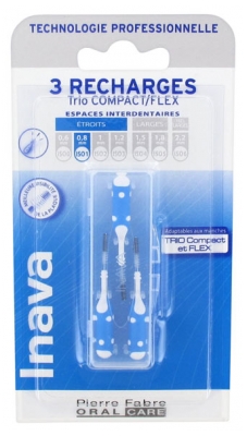 Inava Trio Brossettes 3 Recharges pour Trio Compact/Flex - Taille : ISO1 0,8 mm