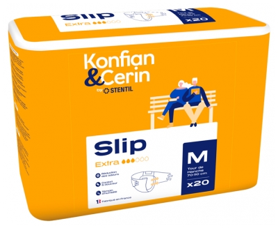 Stentil Konfian & Cerin Slip Extra 20 Changes Complets pour Adultes Taille M
