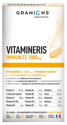 Granions Vitamineris Immunité 1000 mg 30 Comprimés Effervescents