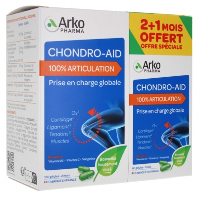 Arkopharma Chondro-Aid 100% Articulation 120 Gélules + 60 Gélules Offertes