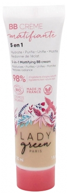 Lady Green Mattifying BB Creme 5-i-1 Øko 30 ml - Farvetone: Meget tydelig