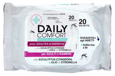 BioGenya Daily Comfort 20 Toallitas Anti Insectos y Mosquitos