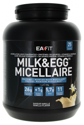 Eafit Construction Musculaire Milk & Egg 95 Micellaire 750 g - Goût : Vanille