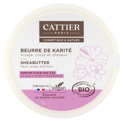 Cattier Karitejevo maslo Parfum Fleur des Îles Bio 100 g