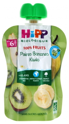 HiPP 100% Fruits Gourde Poires Bananes Kiwis dès 6 Mois Bio 90 g