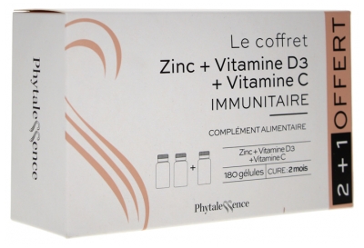 Phytalessence Coffret Zinc + Vitamine D3 + Vitamine C Offre Spéciale