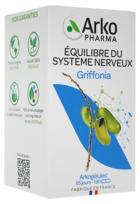 Arkopharma Arkogélules Griffonia 150 mg 5-HTP 130 Gélules