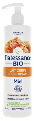 Natessance Lait Corps Réconfortant Miel Bio 400 ml