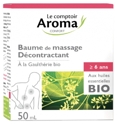 Le Comptoir Aroma Baume de Massage Décontractant aux Huiles Essentielles 50 ml