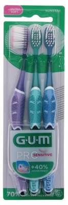 GUM Cepillo de dientes Pro Sensitive 510 Trio Pack