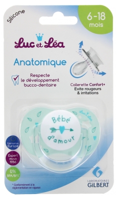 Luc et Léa Anatomical Silicon Soother with Ring 6-18 Months - Model: Bébé d'Amour