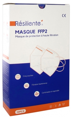 Vog Protect Résiliente Masque de Protection FFP2 10 Masques
