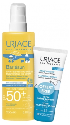 Uriage Bariésun Hydratační sprej na opalování pro děti SPF50+ 200 ml + Čisticí krém 50 ml ZDARMA