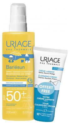 Uriage Bariésun Very High Protection Moisturizing Child Spray SPF50+ 200 ml + Free Creamy Wash 50 ml