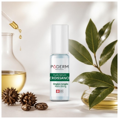 Poderm nagų augimo, kramtyti nagai aliejus-serumas nagams ir kontūrams 8 ml
