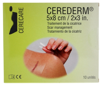 Cerecare Cerederm Rechteck-Narbenbehandlung 5 x 8 cm 10 Einheiten