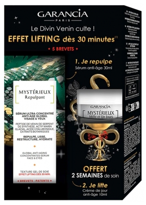 Garancia Mystérieux Repulpant 30 ml + Mille et Un Jours Global Anti-Aging Day Cream 10 ml Gratis