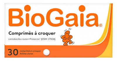 BioGaia L.Reuteri ProTectis Probiotique Arôme Citron 30 Comprimés à Croquer