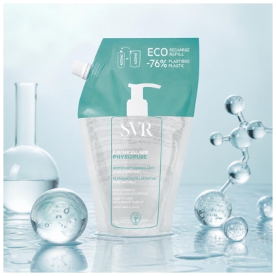 SVR Physiopure Micellar Water Øko-Genopfyldning 400 ml