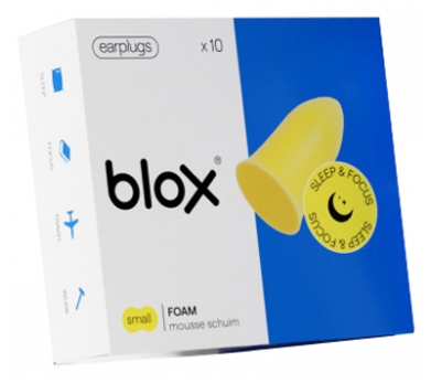 Blox Sleep & Focus Foam Earplugs Small 10 Units - Colour: Yellow