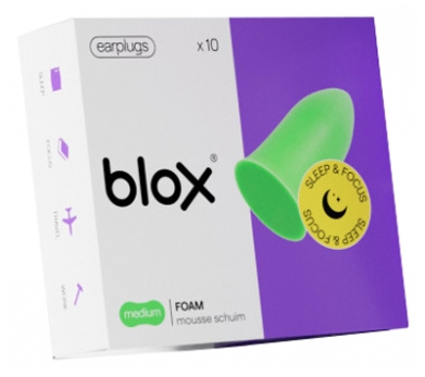 Blox Tapones Para los Oídos de Espuma Sleep & Focus Mediano 10 Unidades