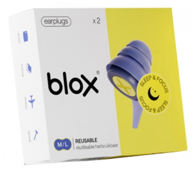Protetores Auriculares Reutilizáveis Blox Sleep & Focus 1 Par