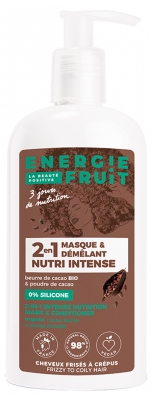 Energie Fruit 2en1 Masque Démêlant Nutri Intense Beurre de Cacao Bio & Poudre de Cacao 300 ml