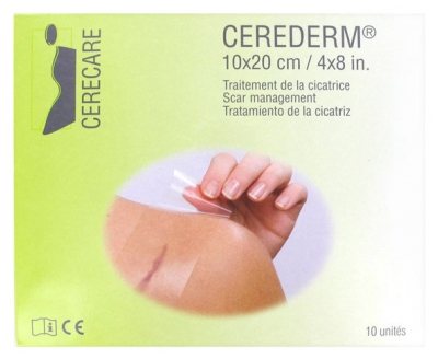 Cerecare Cerederm Rechteck-Narbenbehandlung 10 x 20 cm 10 Einheiten