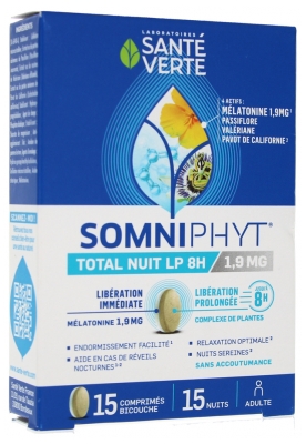 Santé Verte Somniphyt Total Nuit LP 1,9 mg 15 Compresse