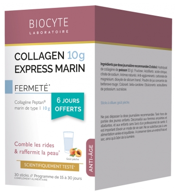Biocyte Collagen Express Anti-Âge Peau Redensifiée 30 Sticks