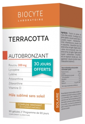 Biocyte Terracotta Cocktail Autobronzant Lot de 3 x 30 Gélules