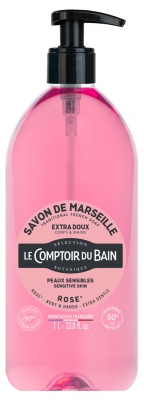 Le Comptoir du Bain Sapone Tradizionale di Marsiglia Rosa 1 L