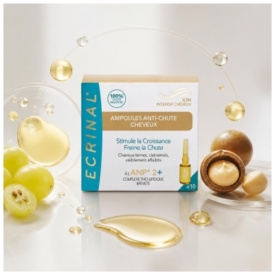 Ecrinal Soin Intensif Cheveux ANP 2+ Ampoules Anti-Chute Cheveux 10 x 5 ml