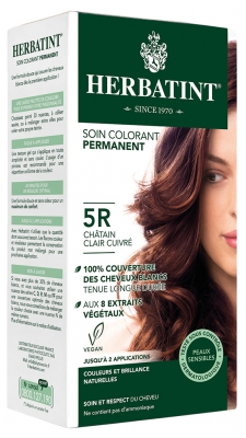 Herbatint Soin Colorant Permanent 150 ml - Coloration : 5R Châtain Clair Cuivré