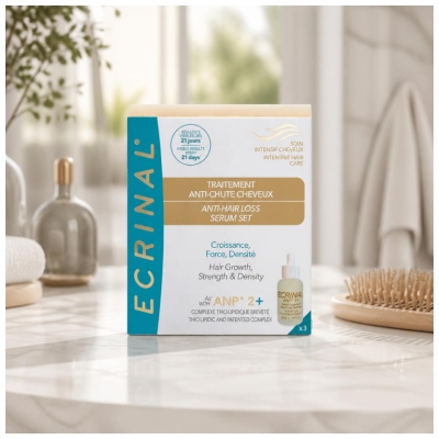 Ecrinal Intensiteettihoito Hiuksille ANP 2+ Hiustenlähtöä Ehkäisevä Hoito 3 x 50 ml