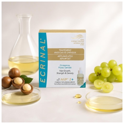 Ecrinal Intensiteettihoito Hiuksille ANP 2+ Hiustenlähtöä Ehkäisevä Hoito 3 x 50 ml