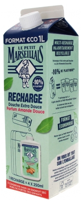 Le Petit Marseillais Extra Gentle Almond Milk Shower Cream Eco-Refill 1 L