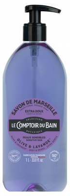 Le Theke du Bad Traditionelle Seife aus Marseille Olive-Lavendel 1 L