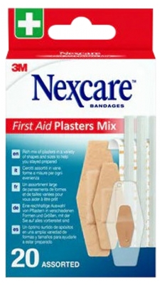 3M Nexcare First Aid Plasters Mix 20 Pansements