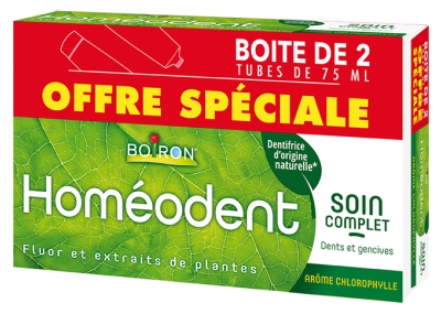 Boiron Homéodent Tratamiento Completo Dientes y Encías Lote de 2 x 75 ml - Aroma: Clorofila