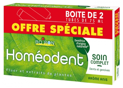 Boiron Homéodent Soin Complet Dents et Gencives Lot de 2 x 75 ml - Arôme : Anis