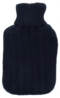 Cassandra Hot Water Bottle Knitting 1,8L - Colour: Navy Blue