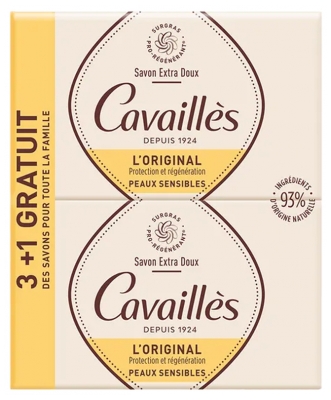 Rogé Cavaillès Original Extra Gentle Soap Zestaw 3 x 250 g + 1 Gratis